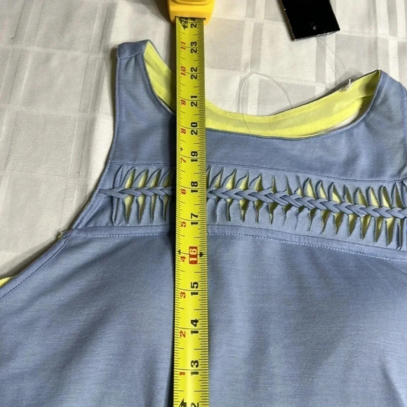 ADIDAS. Women tank top,NWT,workout, blue ,racerback,built in bra,logo,gym,resort - Picture 9 of 13